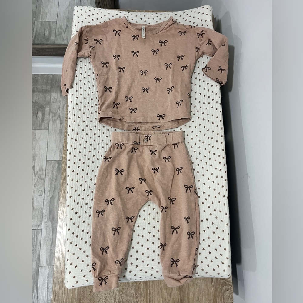 Rylee + Cru Bow Print Pajama Set